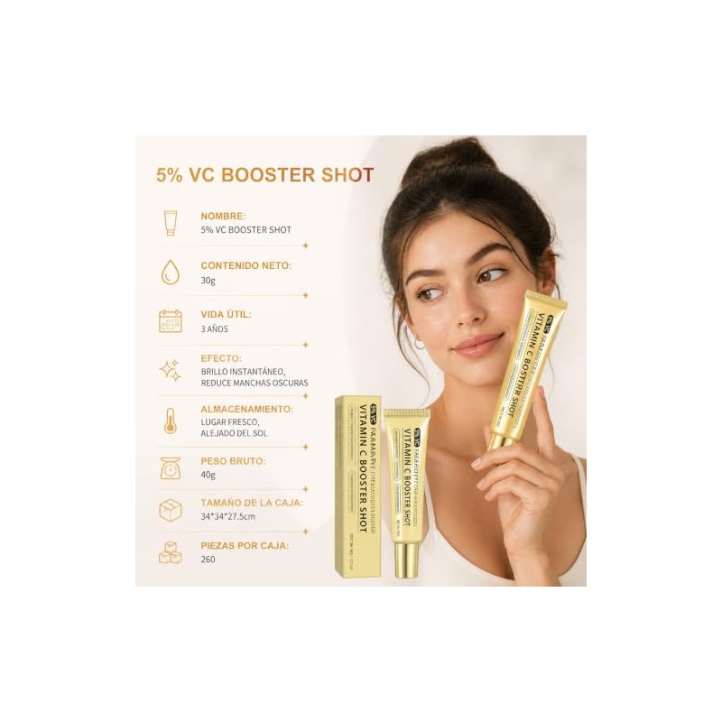 4PC Vitamin C Booster Shot Serum, Vitamin C Wrinkle Glowing