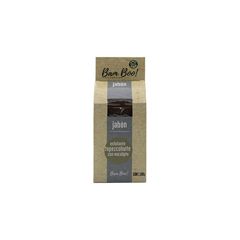 Jabón Exfoliante Artesanal Natural Tepezcohuite Eucalipto 100 g Bam Boo