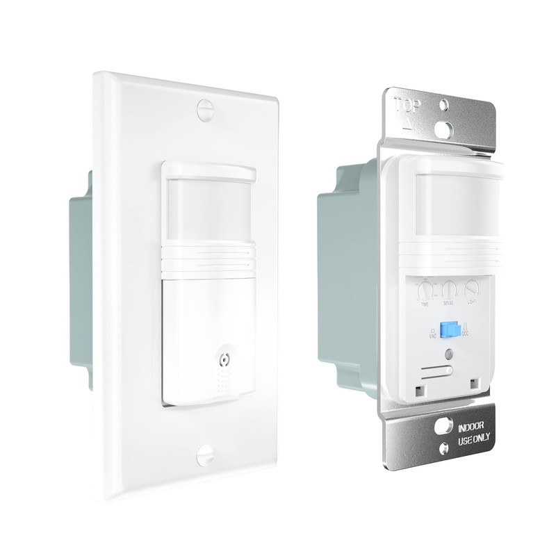 EverElectrix 2 Pack Motion Sensor Light Switch, Neutral Wire Required,