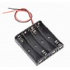 WAYLLSHINE 6PCS 4 x 1.5V AAA Battery Spring Clip Black