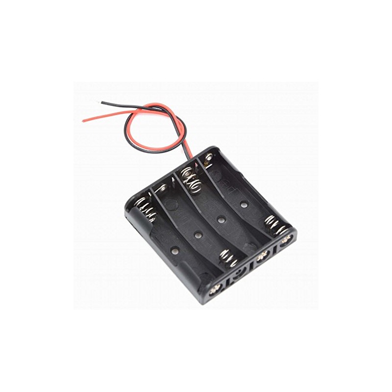 WAYLLSHINE 6PCS 4 x 1.5V AAA Battery Spring Clip Black