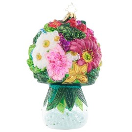 Christopher Radko Hand-Crafted European Glass Christmas Tree Decorative Ornament, Serene Garden Symphony