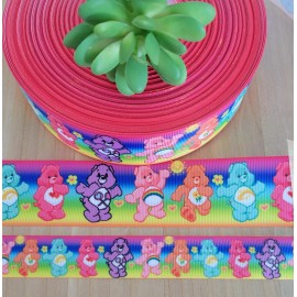 Unbranded 7/8 & 1.5"(1 YD) Care Bear Grosgrain Ribbon Cheer Harmony Funshine Daydream Bear - 7/8 inch