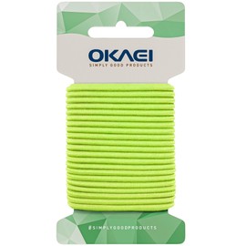 Okaei Rubber Cord 2 mm x 5 m – High-Quality Rubber Cord in Neon Yellow, Flexible Elastic Band/Hat Elastic/Round Elastic – Ideal for DIY Projects and Crafts