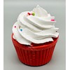 Dezicakes Cupcake Fizzy Organic Bath Bomb for Women- White Cupcake