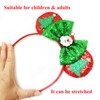 Kiddale Christmas Mouse Ears Bow Headband Sequin Hair Hoop for