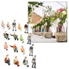 50 Pieces Sitting Figures Scale 1:32 Figure Model Peoplee Track