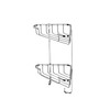 Croydex Two Tier Stainless Steel Medium Corner Basket Shower Caddy,