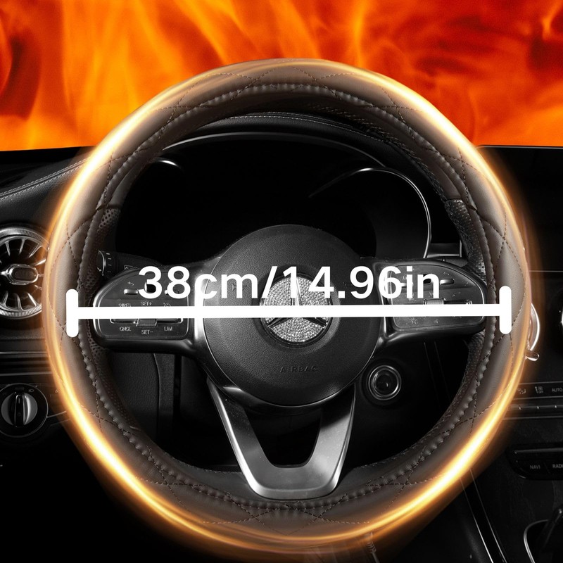Heated Steering Wheel Cover - WARMITORY Luxury Steering Wheel Heater,