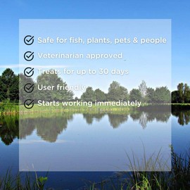 Healthy Ponds Pond Water Dye, Reflection (Black), Pourable Granules, 17.6 Ounces, Treats up to 1.7 Million Gallons