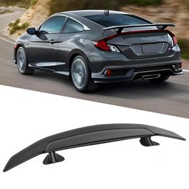DREAMIZER 47" Universal Car Rear Trunk Spoiler Wing Matte Black Sport Style W/Adhesive Compatible with Ford Focus Honda Civic Accord Toyota Corolla Camry Nissan Altima Mazda and More