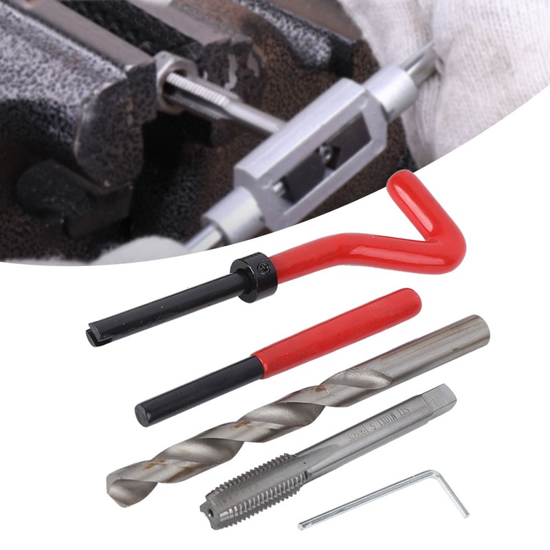 25pcs M10 Thread Repair Kit Thread Tap Drill Bit Damaged