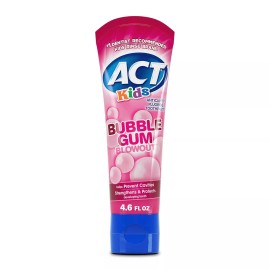 ACT Kids Anticavity Fluoride Toothpaste 4.6 oz. Bubble Gum Blowout