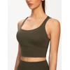 AGONVIN Women's Longline Strappy Padded Medium Support Training Top Sports