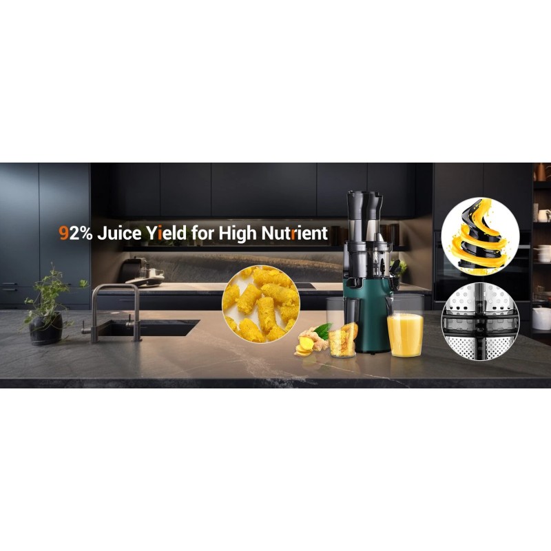 Sovider Slow Juicer Machine Masticating Cold Press Juicers Squeezer Vegetable