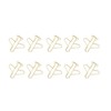 100Pcs Airplane Shaped Paper Clips Metal Lightweight Multipurpose Cute Shaped