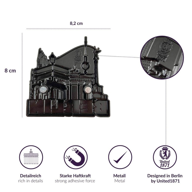 Metal Magnet Berlin Typical Capital Souvenir Fridge Magnet Designed in