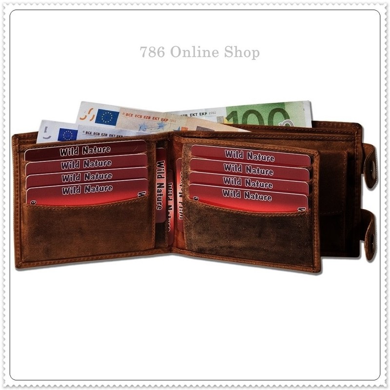 Wild Nature Leather men's wallet (261B) wallet biker wallet chain