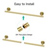 USHOWER Brushed Gold Towel Bar, 24-Inch Towel Racks for Bathroom