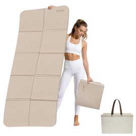 Lvme - Tapete plegable de yoga, antideslizante, material TPE, 75 x 31 x 0.25 pulgadas, para viajes, pilates, camping
