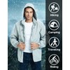 chamarra impermeable ligera cortavientos para hombre con capucha extraíble, Azul