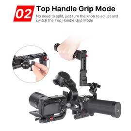 Fututech Foldable Handle Various Shapes for DJI Ronin SC 2 RS2 RS3 RS3 Pro Hand Grip Portable Stabilizer Professional Handlebar Mount Lightweight Durable