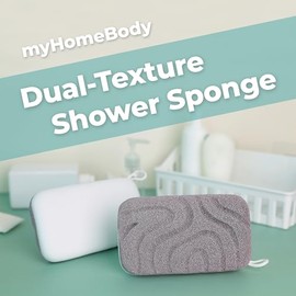 Myhomebody Esponja Ducha Doble Textura Exfoliante Baño Mujeres Corporal Lufa Hombres 1pc