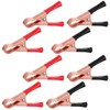 8 Pcs Alligator Clips Black & Red Insulated Heavy Duty