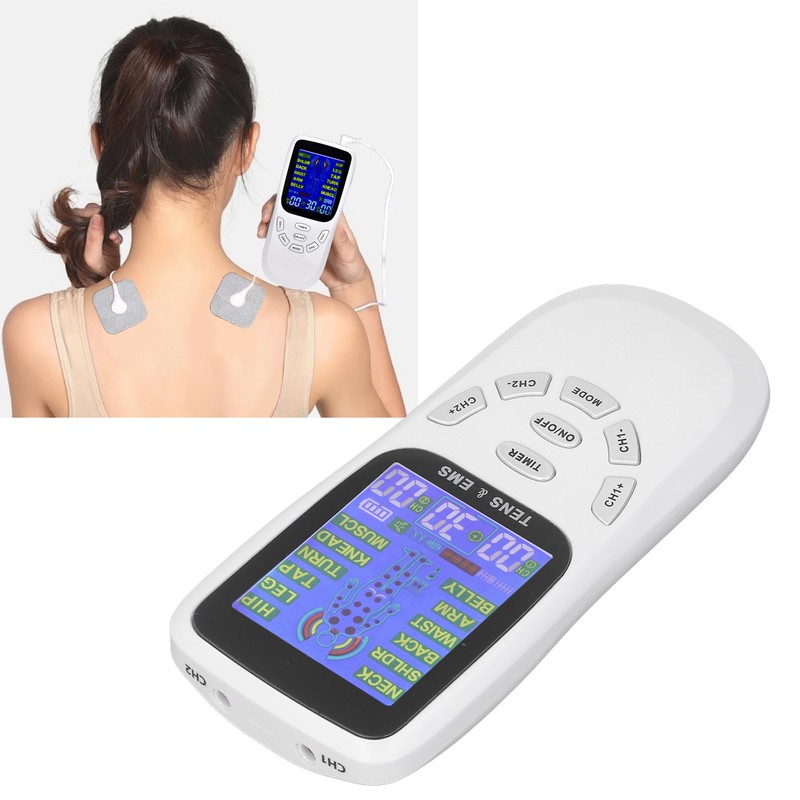 Rechargeable TENS Machine Neck Massaging 12 Modes Micro Current Digital