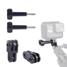 Mechrig Aluminum Vertical Pivot Arm (2-Pack), Straight Joint Directional Mount with Thumbscrews for GoPro Hero 13 12 11 10+, AKASO,Campark, Compatible with DJI Action Insta360 Action Cameras - YD049