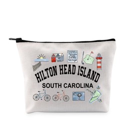 G2TUP South Carolina Lover Gift Hilton Head Island South Carolina Makeup Bag Hilton Head Island Lover Cosmetic Bag South Carolina Souvenir Gift (Hilton Head Island MB)