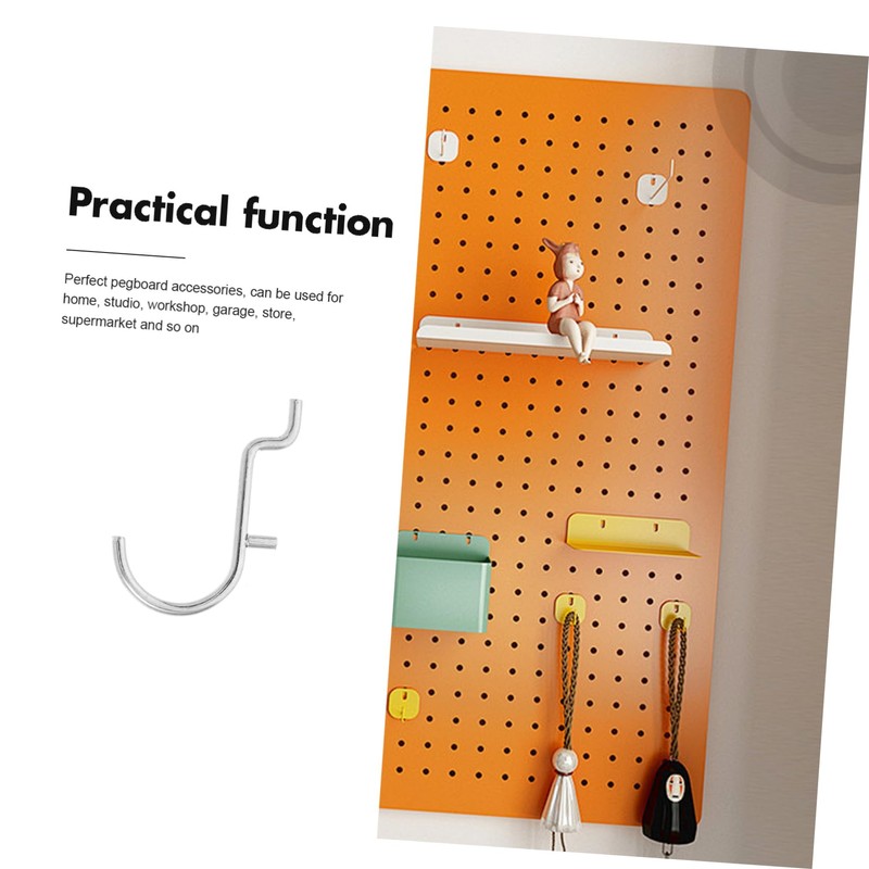 Operitacx 10pcs Heavy Duty Metal Pegboard Hooks Durable Storage Hooks