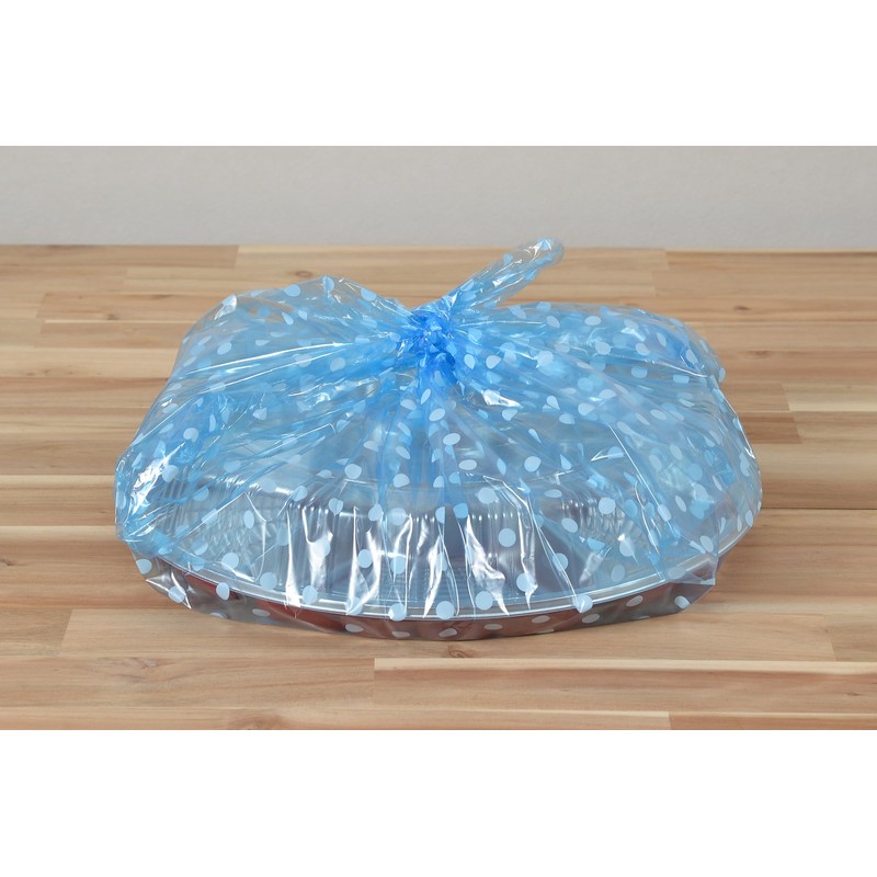 ストリックスデザイン ポリ風呂敷 日本製 ロール巻 10枚 青 水玉 70×70cm 切り取り線付き ビニール