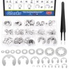 Glarks 237pcs 304 stainless steel Internal Tooth Star Lock Washers