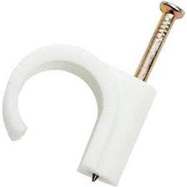 24 x Knock in Nail Plastic Clips for 15mm Pipe Work and Other USES