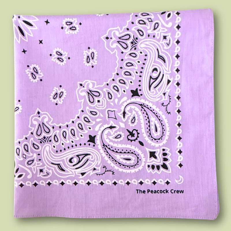 The Peacock Crew Lavender Bandana in Premium Soft Cotton for