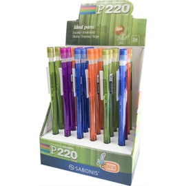 Portaminas P6032 Sabonis Retractil 0.5 Cuerpo Goma Caja Exhibidora con 24 Piezas