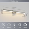 Joossnwell Brushed Nickel Vanity Light for Bathroom Lighting Fixtures Over