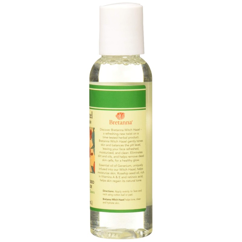 Bretanna Witch Hazel Toner Geranium Rosehip, 2.25 fl oz
