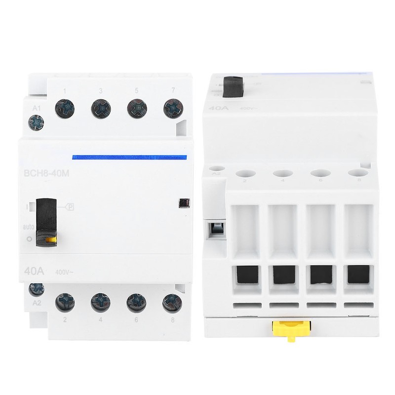 BCH8-40M 4P 40A Household AC Modular Contactor with Manual Control