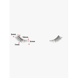 GMAGICTOBO Pestañas postizas naturales medias pestañas cortas Wispy Clear Band Lashes Pack Cat Eye 3D Faux Mink Lashes Pestañas postizas 7 pares Multipack 1 Recuento (Paquete de 7) Negro