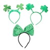 Abaodam 1set Patrick's Day Sequin Hairbands Bowknot Green Festival Accessories