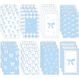 24Pcs Blue Bow Mini Notebooks for Blue Office Supplies 4x2.5 Inches Coquette Bow Pocket Spiral Notepads Preppy Bows Spiral journal Notepad for Girls Kids School Classroom Bows Birthday Party Supplies