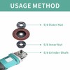 9PCS Angle Grinder Nut Angle Grinder Wrench Kit 5/8-11 Flange