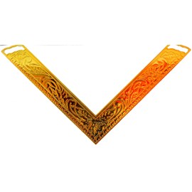 Masonic Lodge Ceremonial 6" INCH Large Freemason Square & Compass for Bible Gold Plated