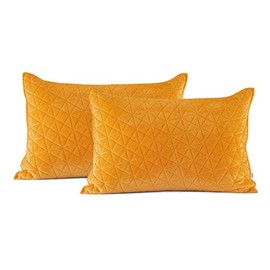 AmeliaHome Laila 2 Cushion Covers 50 x 70 cm Honey Yellow