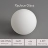 FMOPQ Lighting Replacement Glass Lampshade 4 Inch Milky White Glass