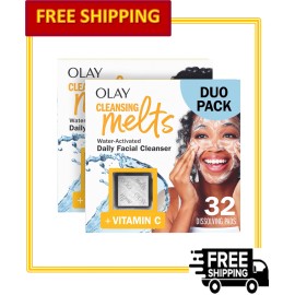 Olay Cleansing Melts + Vitamin C Face Cleanser Water-Activate