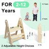 WOOD CITY Step Stool Foldable for Toddlers, Adjustable Kids Step