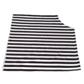 Nursing Cover 360 Full Coverage Soft Breathable Comfortable Breastfeeding Cover for Outside Public Place Stroller Black White Stripes